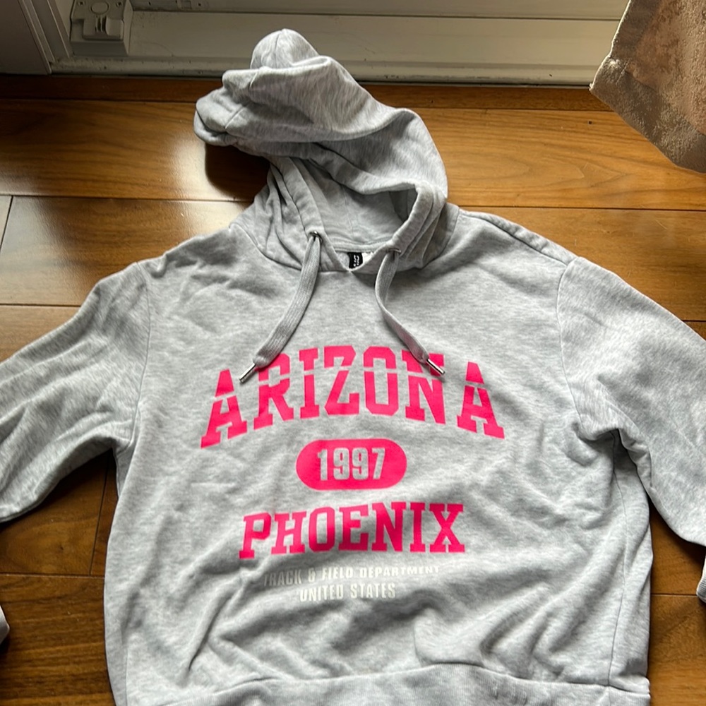 Cropped gray hoodie